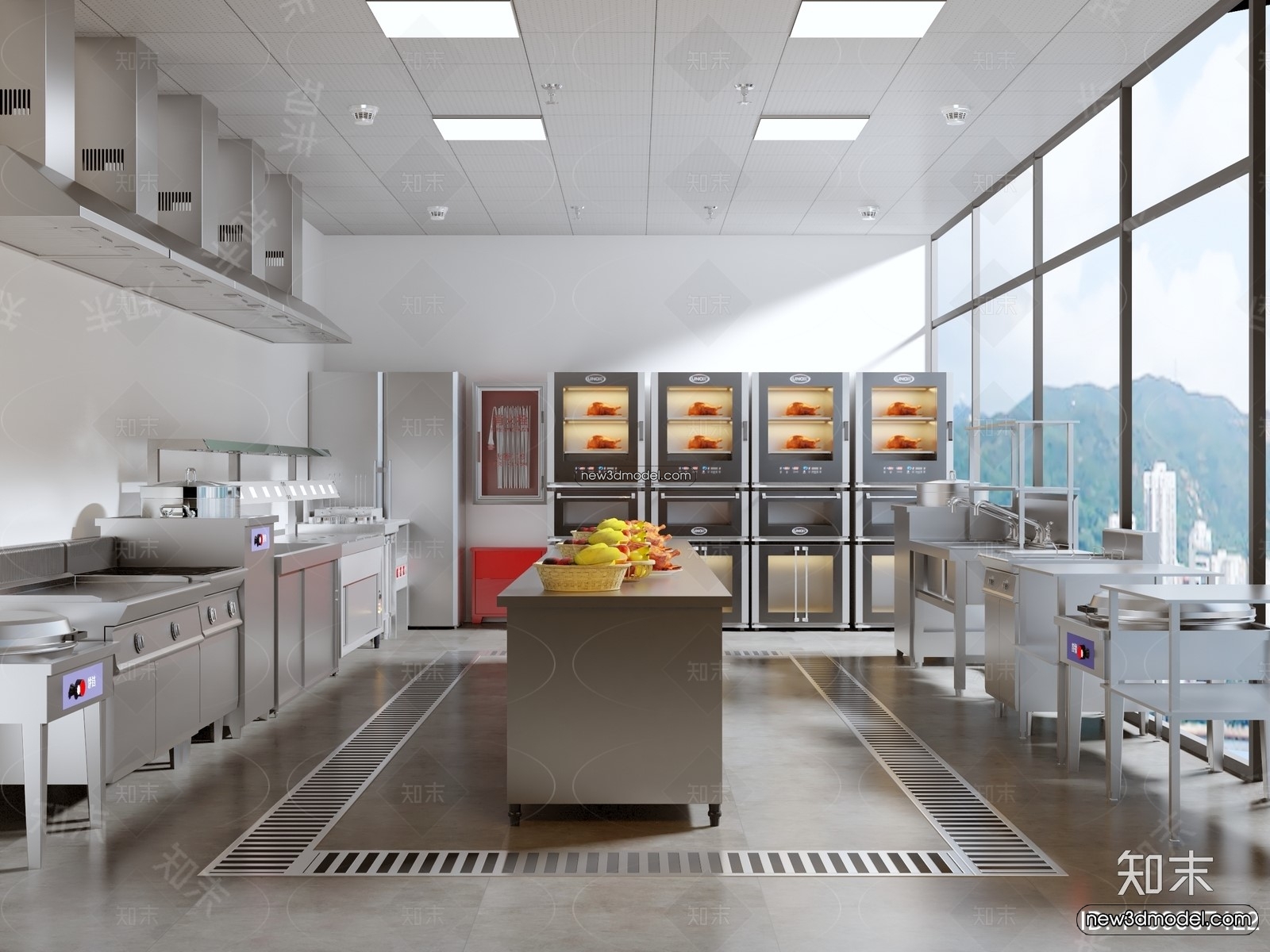 Restaurant Kitchen 3D Models – 3D Scene – 005 – VRAY - thumbnail 2