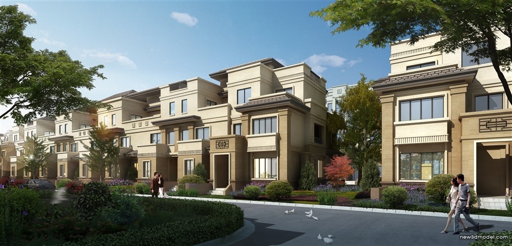 3D Models of Commercial Building – Exterior 3D Scenes – 624 – VRAY - thumbnail 3
