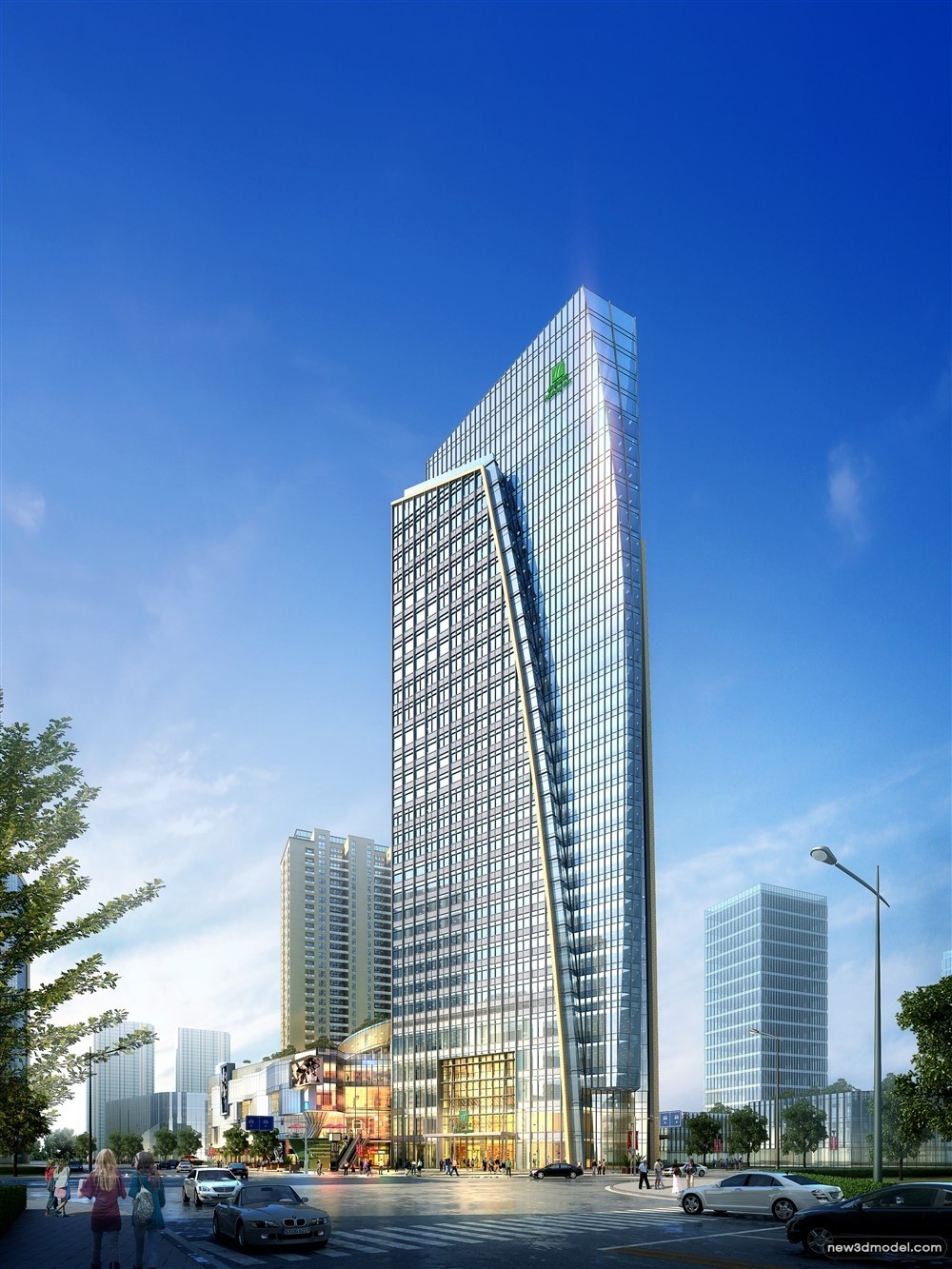 3D Models of Commercial Building – Exterior 3D Scenes – 461 – VRAY - thumbnail 5