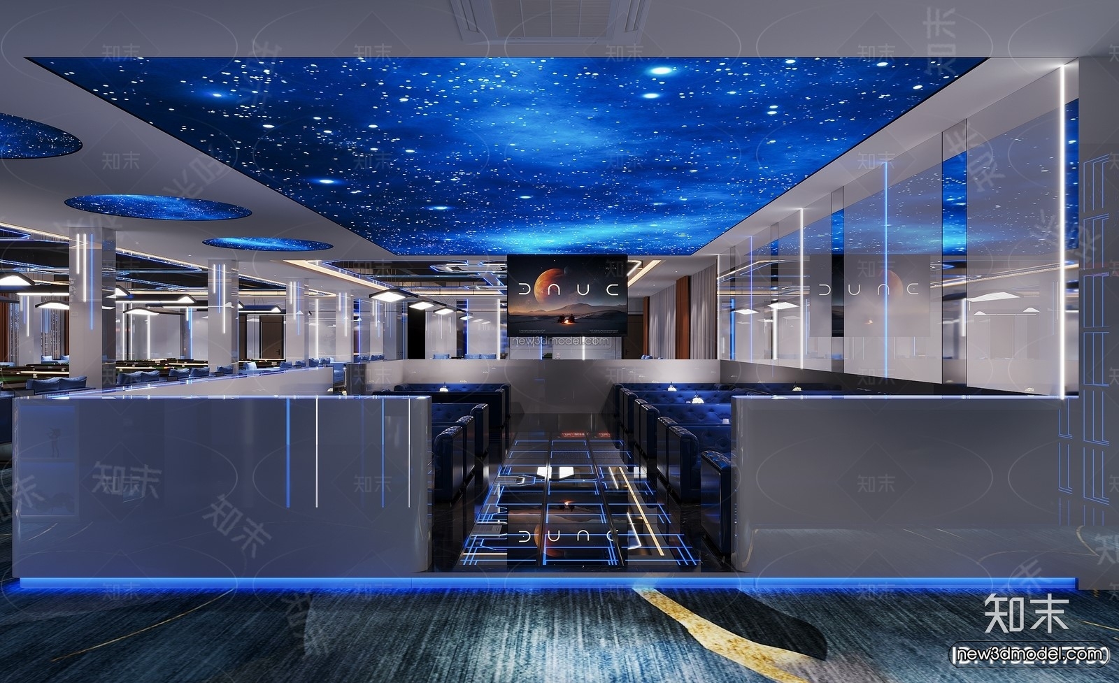 Modern Style Interior 3D Blocks and 3D Models – Billard 3D Scene – 782 – CORONA - thumbnail 3