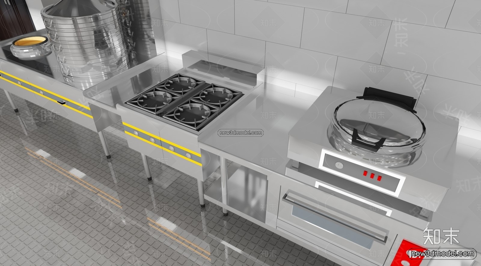 Restaurant Kitchen 3D Models – 3D Scene – 007 – VRAY - thumbnail 2