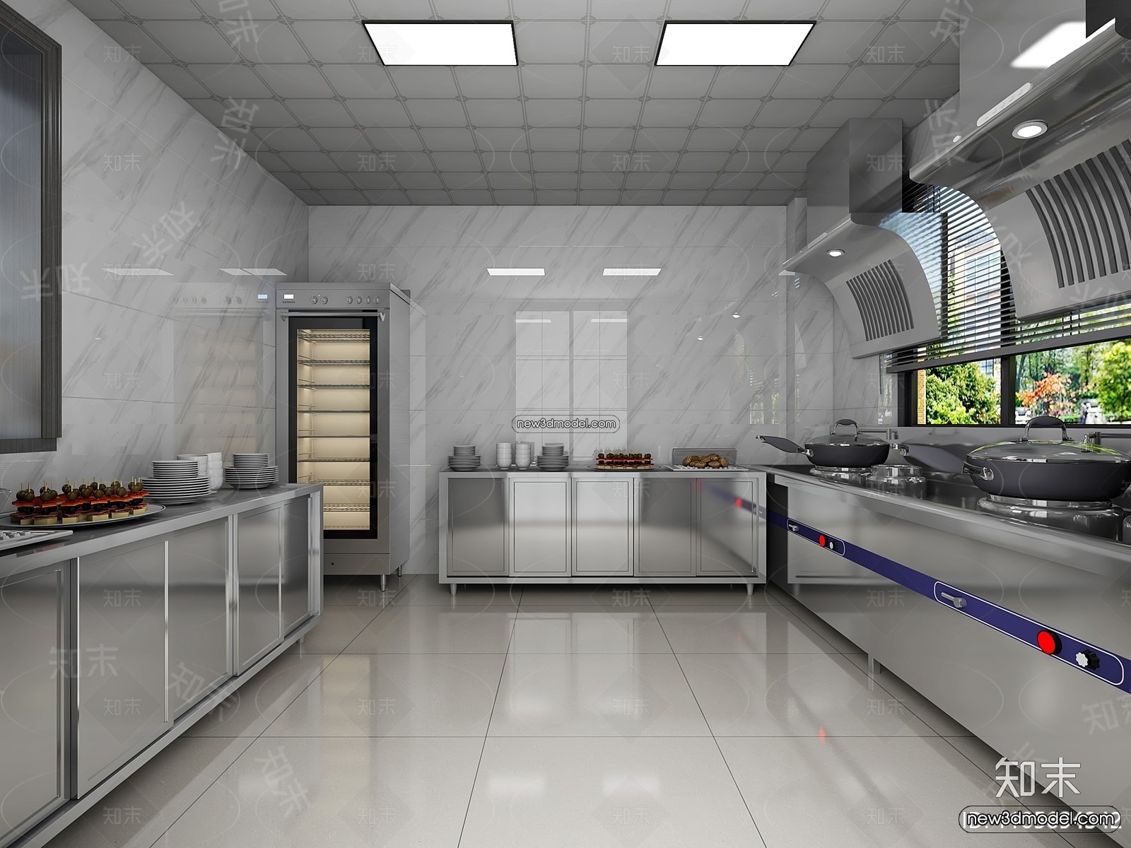 Restaurant Kitchen 3D Models – 3D Scene – 008 – VRAY - thumbnail 2