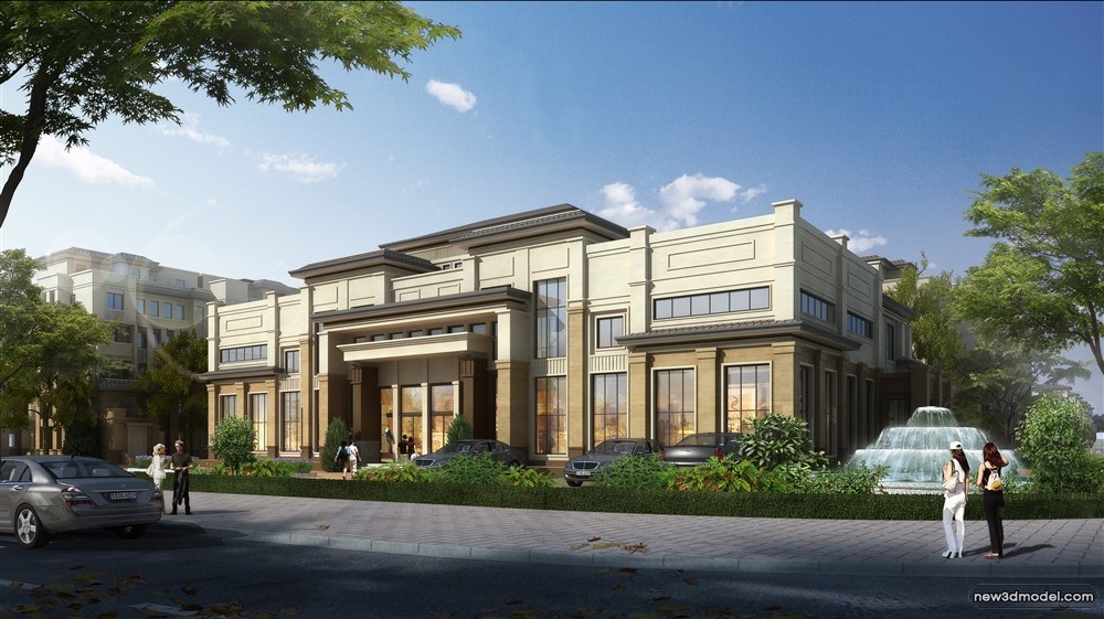 3D Models of Commercial Building – Exterior 3D Scenes – 624 – VRAY - thumbnail 2