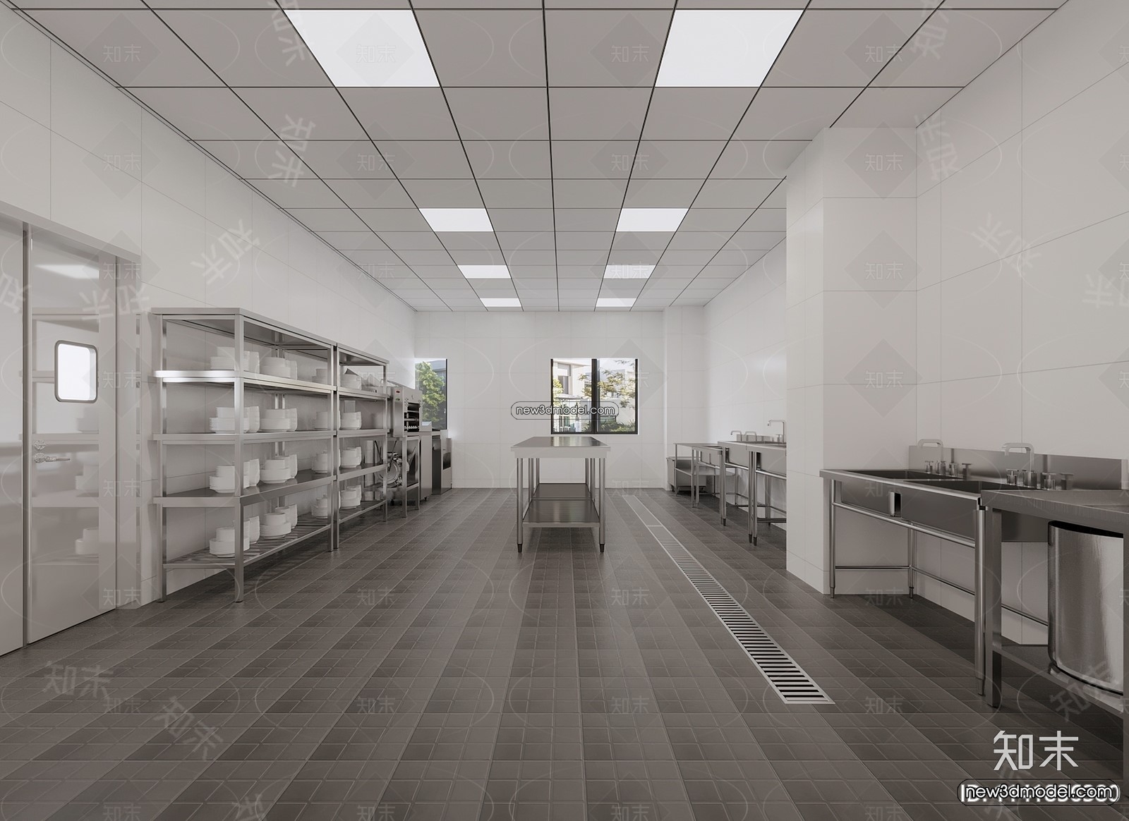 Restaurant Kitchen 3D Models – 3D Scene – 009 – VRAY - thumbnail 3