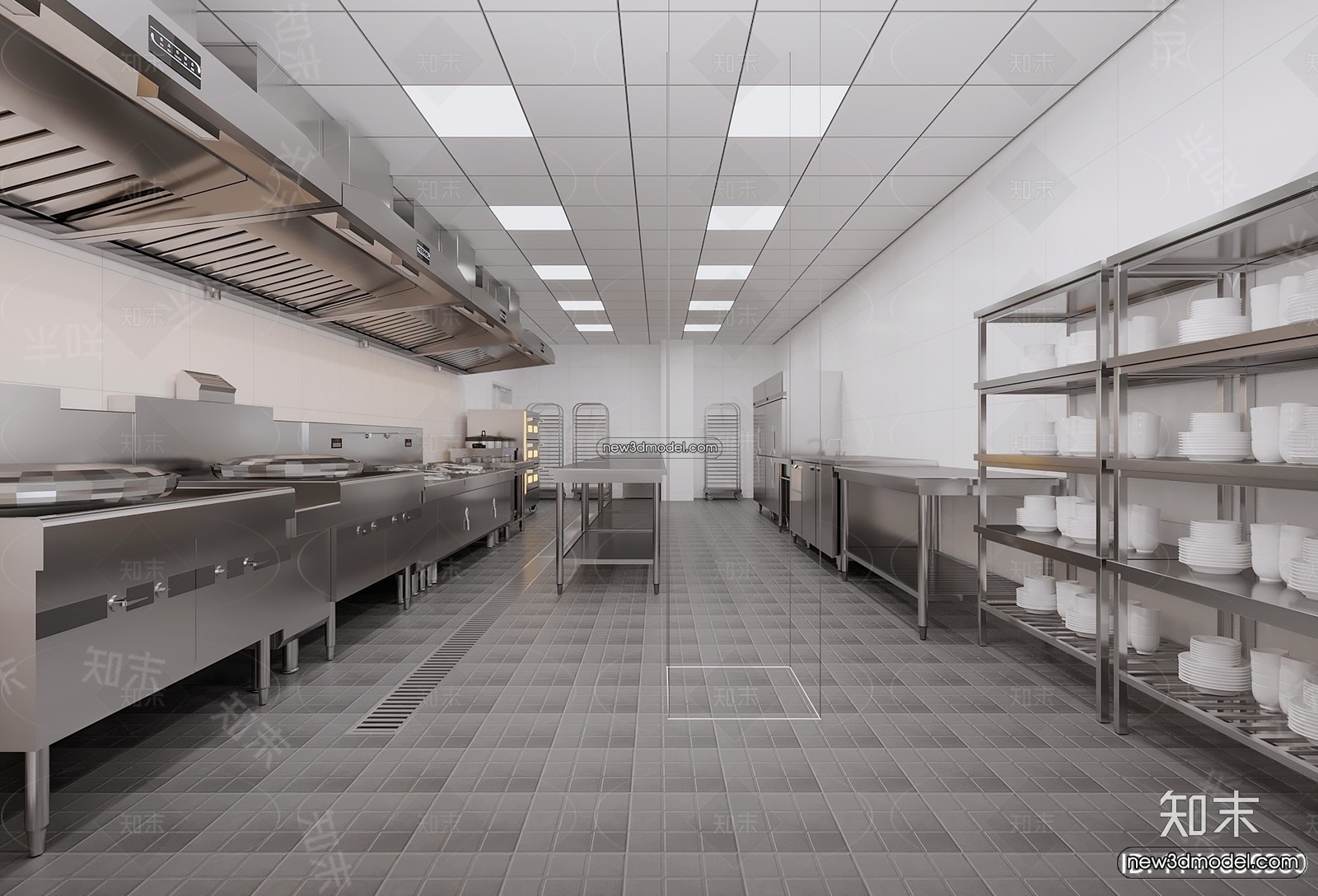 Restaurant Kitchen 3D Models – 3D Scene – 009 – VRAY - thumbnail 2