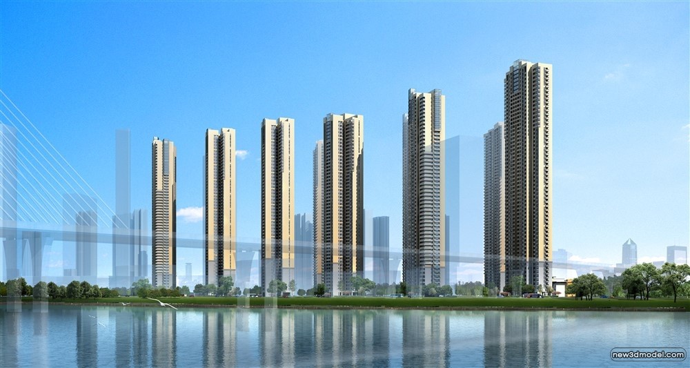3D Models of Commercial Building – Exterior 3D Scenes – 460 – VRAY - thumbnail 3
