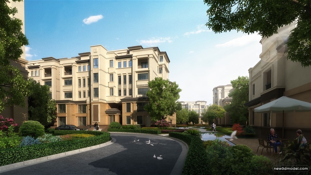3D Models of Commercial Building – Exterior 3D Scenes – 624 – VRAY - thumbnail 4