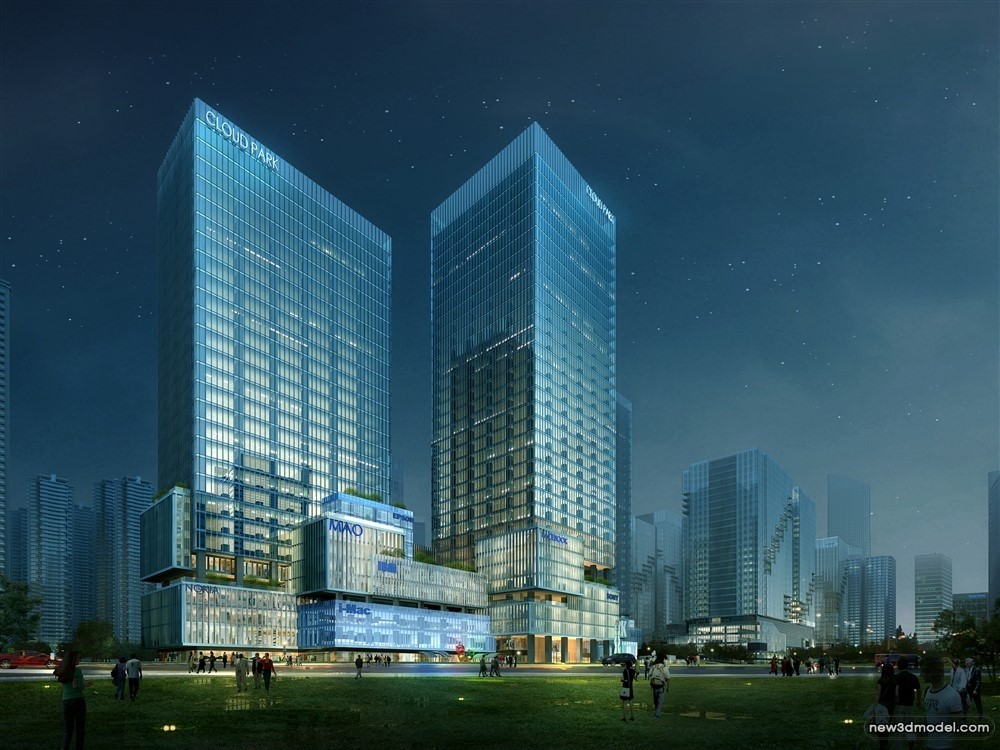 3D Models of Commercial Building – Exterior 3D Scenes – 623 – VRAY - thumbnail 5