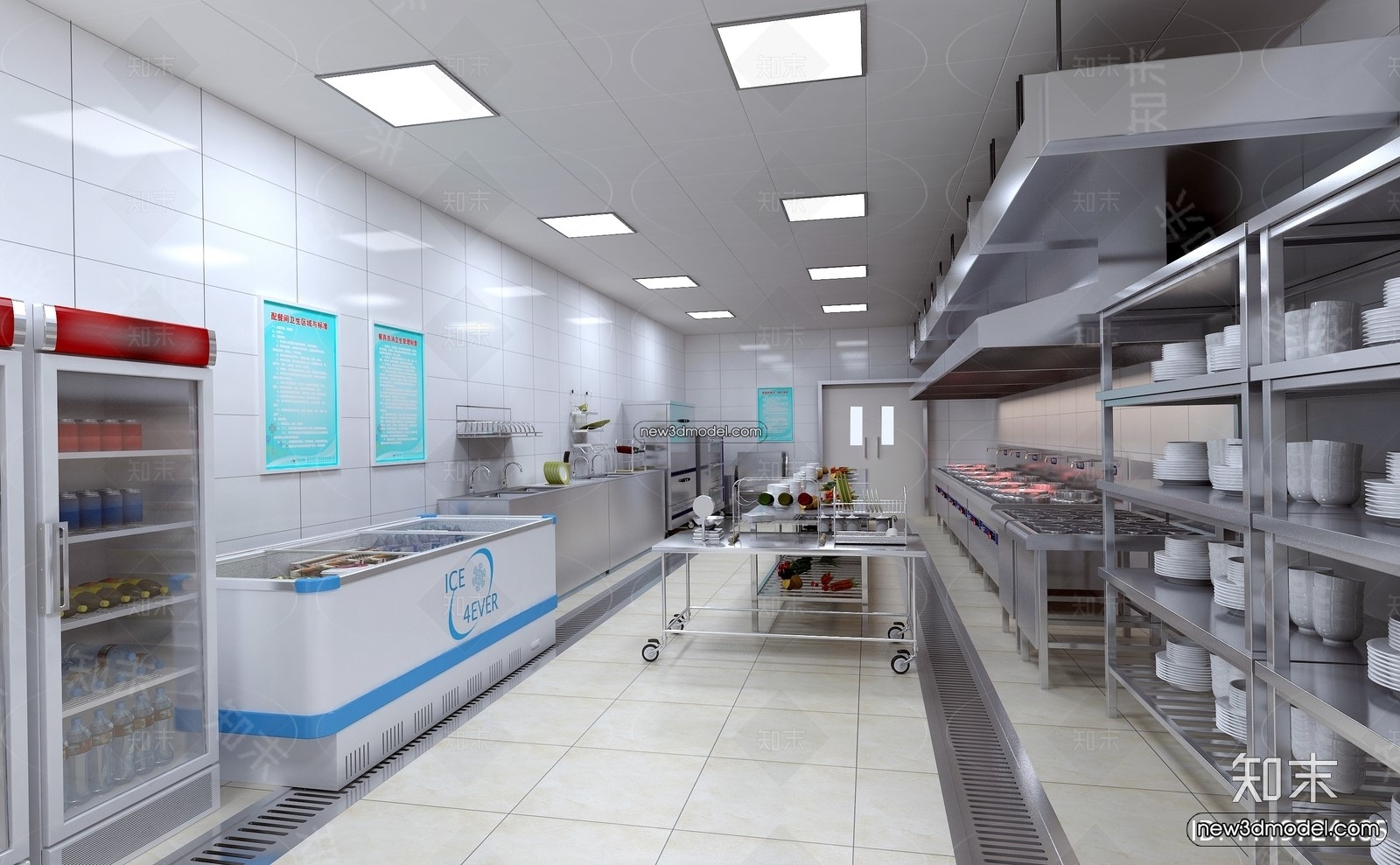 Restaurant Kitchen 3D Models – 3D Scene – 018 – VRAY - thumbnail 2