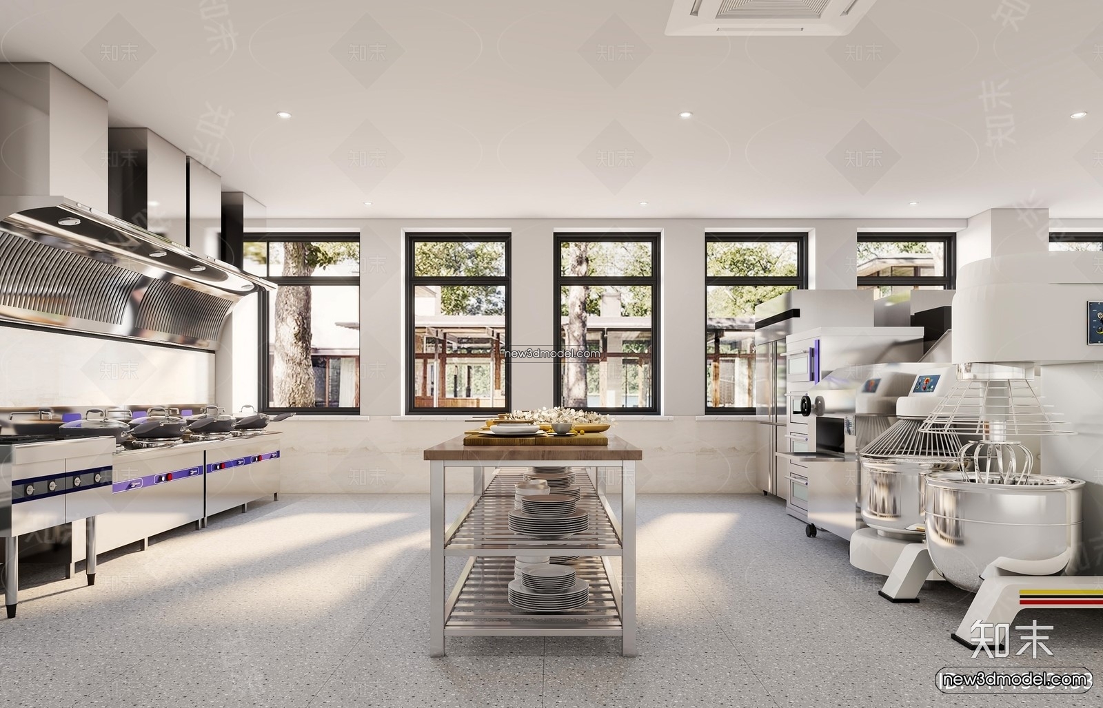 Restaurant Kitchen 3D Models – 3D Scene – 025 – VRAY - thumbnail 3