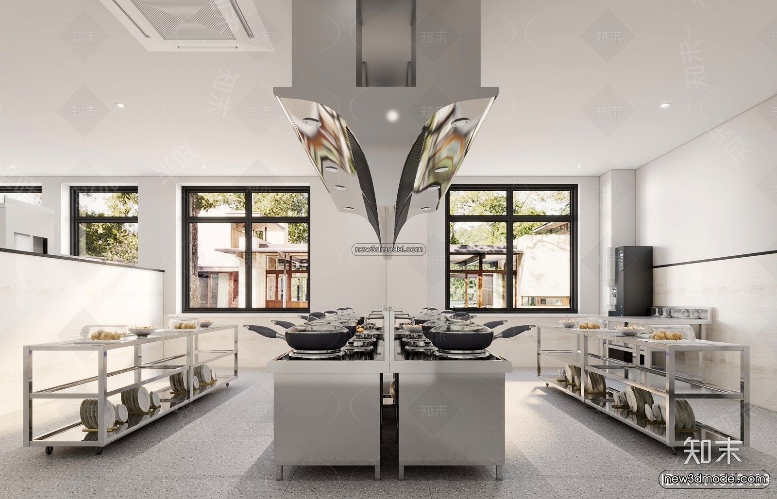 Restaurant Kitchen 3D Models – 3D Scene – 025 – VRAY - thumbnail 2