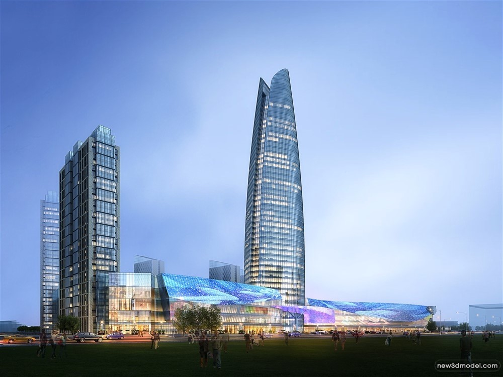 3D Models of Commercial Building – Exterior 3D Scenes – 467 – VRAY - thumbnail 2