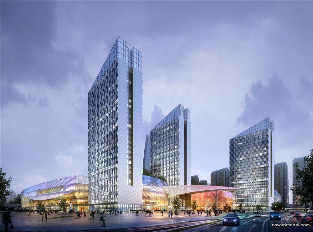 3D Models of Commercial Building – Exterior 3D Scenes – 467 – VRAY - thumbnail 5
