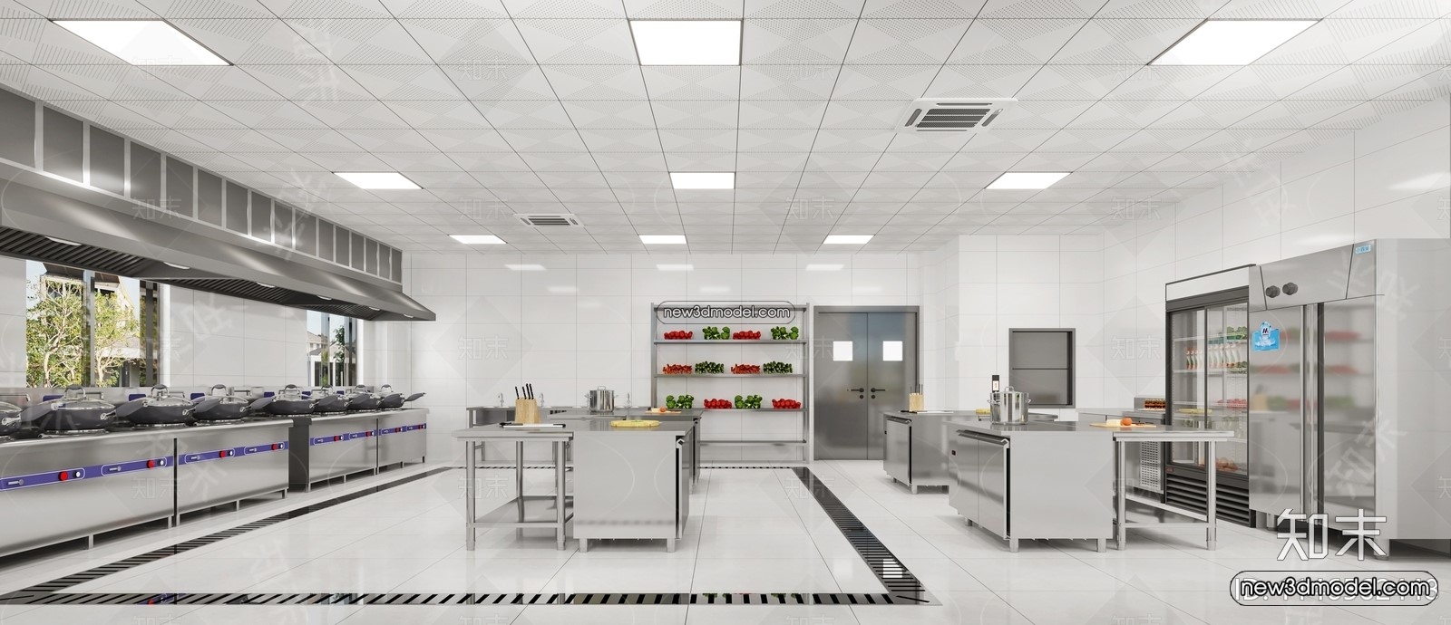 Restaurant Kitchen 3D Models – 3D Scene – 034 – CORONA - thumbnail 2
