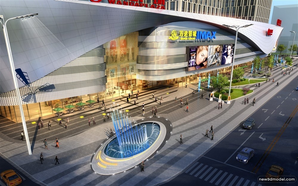 3D Models of Commercial Building – Exterior 3D Scenes – 629 – VRAY - thumbnail 2
