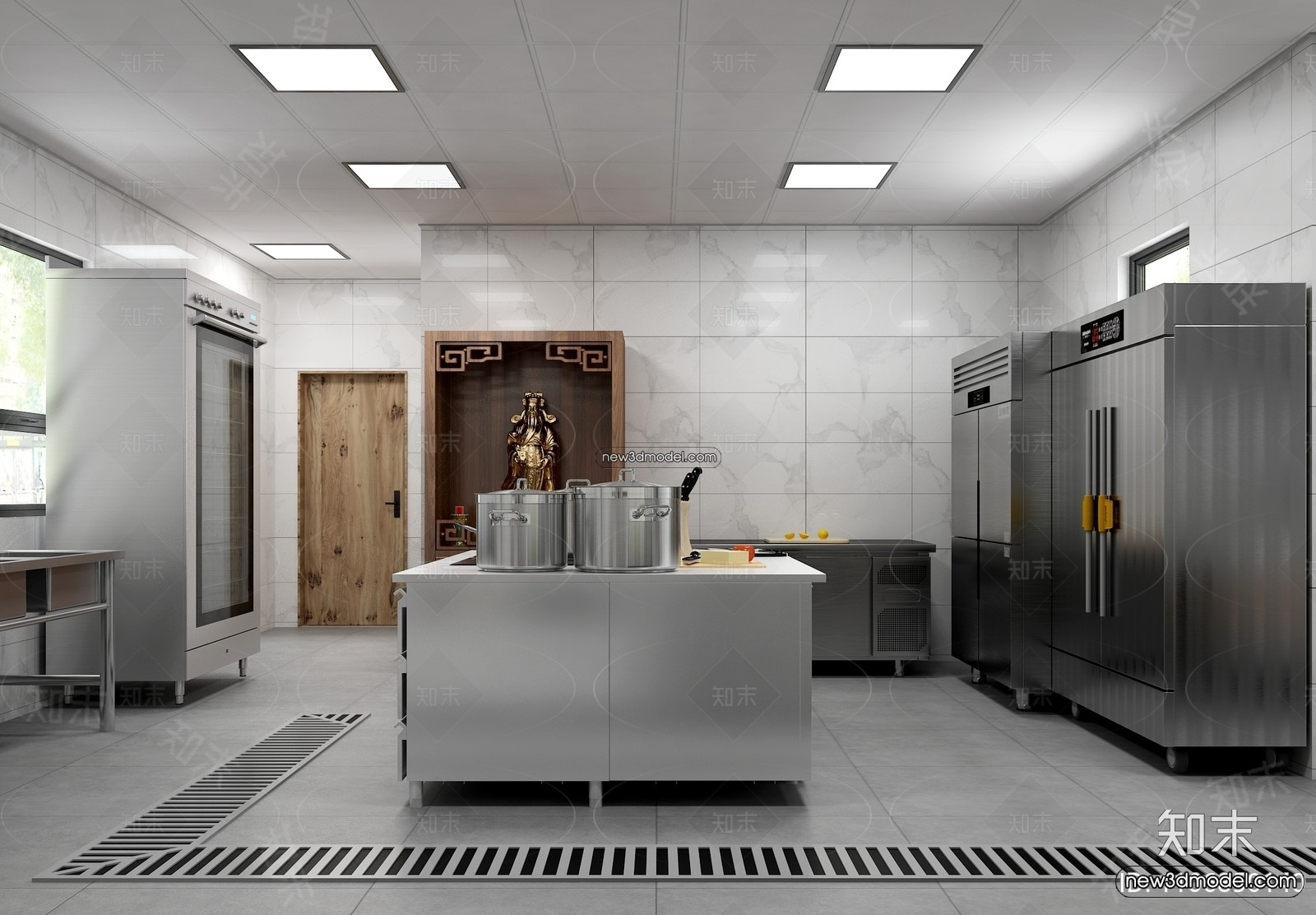 Restaurant Kitchen 3D Models – 3D Scene – 039 – VRAY - thumbnail 3