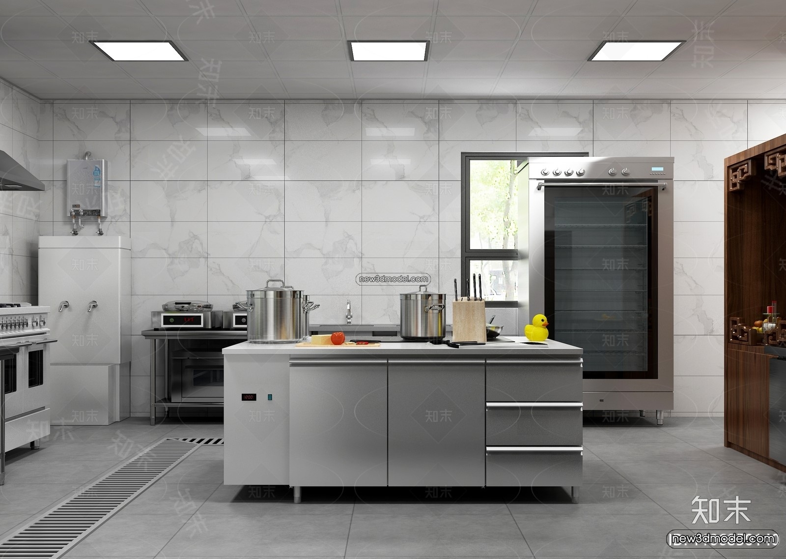 Restaurant Kitchen 3D Models – 3D Scene – 039 – VRAY - thumbnail 2