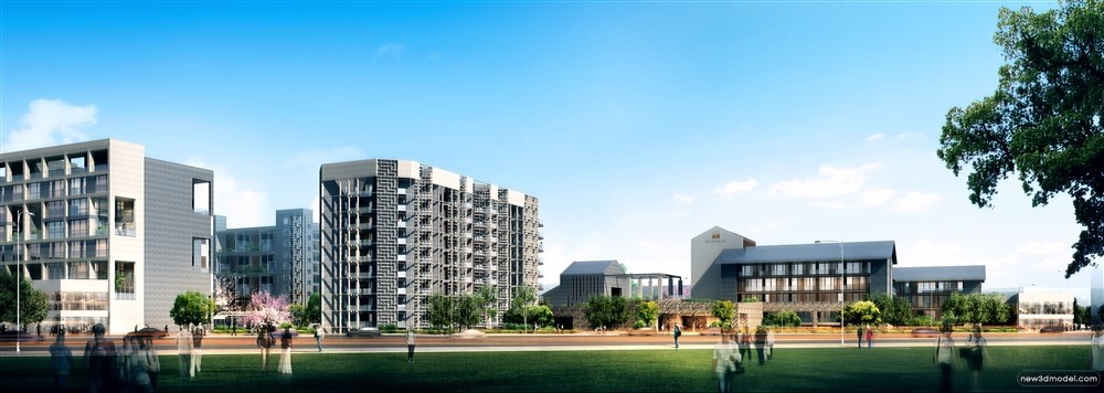3D Models of Commercial Building – Exterior 3D Scenes – 471 – VRAY - thumbnail 2
