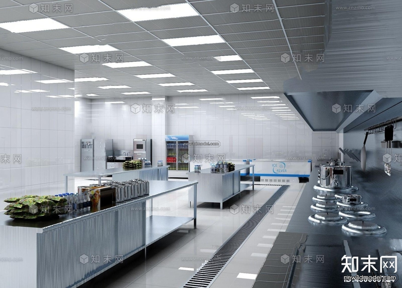 Restaurant Kitchen 3D Models – 3D Scene – 049 – VRAY - thumbnail 2