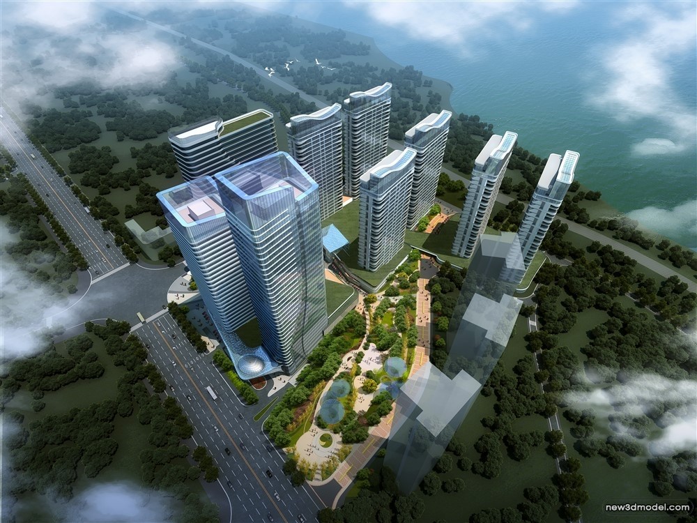 3D Models of Commercial Building – Exterior 3D Scenes – 626 – VRAY - thumbnail 5