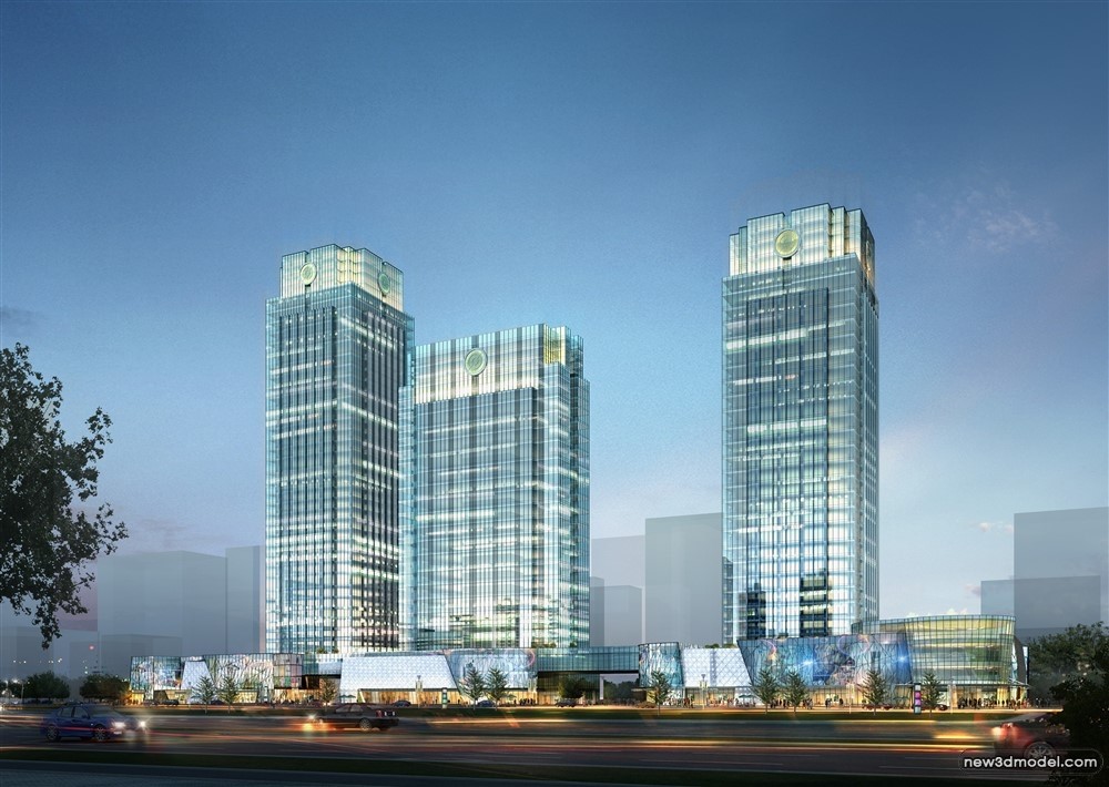 3D Models of Commercial Building – Exterior 3D Scenes – 627 – VRAY - thumbnail 2