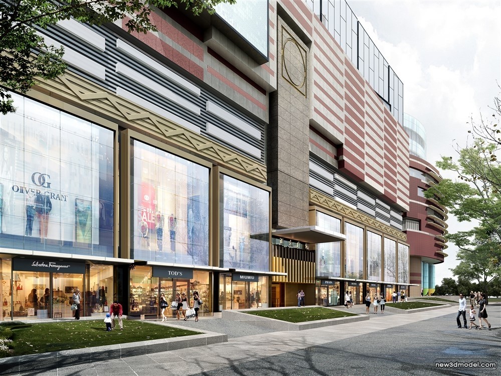 3D Models of Commercial Building – Exterior 3D Scenes – 888 – VRAY - thumbnail 4