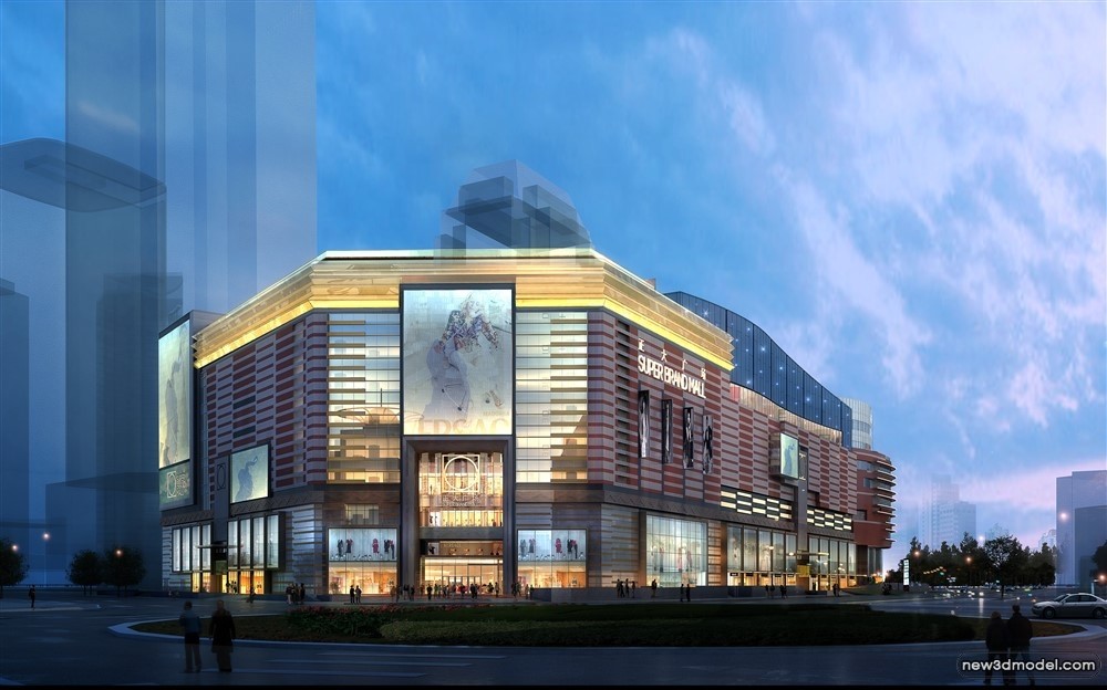 3D Models of Commercial Building – Exterior 3D Scenes – 888 – VRAY - thumbnail 3