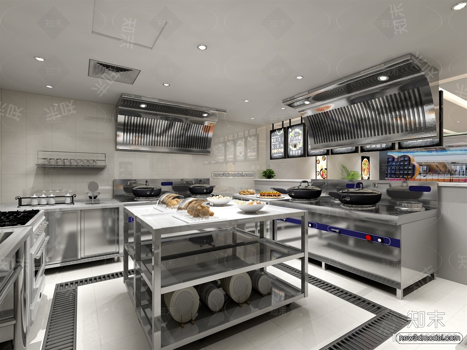 Restaurant Kitchen 3D Models – 3D Scene – 059 – VRAY - thumbnail 2