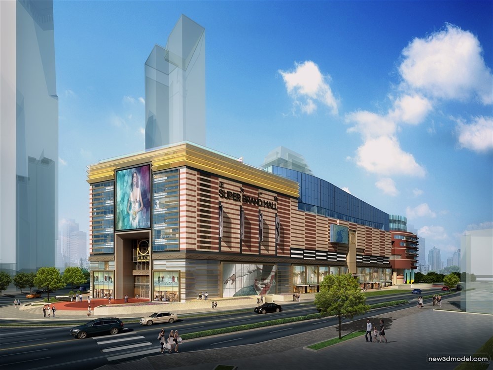 3D Models of Commercial Building – Exterior 3D Scenes – 888 – VRAY - thumbnail 2