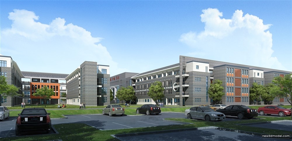 3D Models of Commercial Building – Exterior 3D Scenes – 628 – VRAY - thumbnail 3