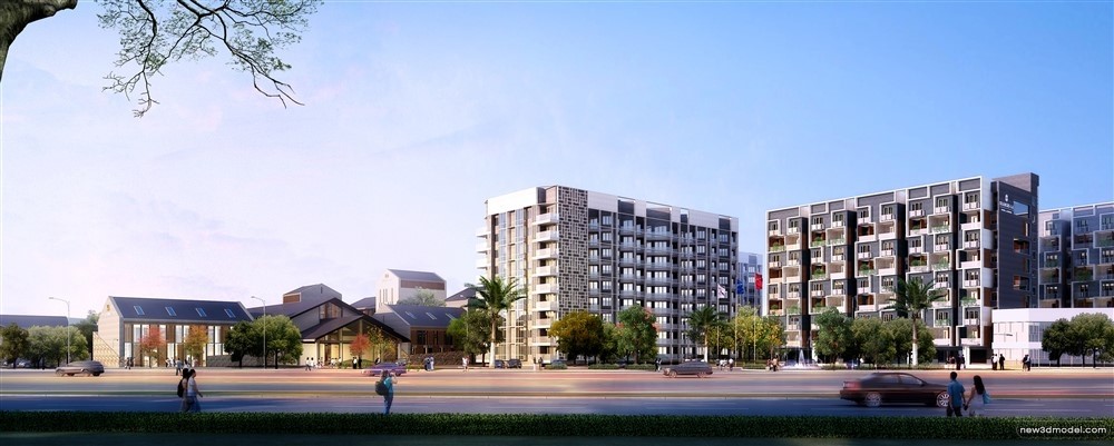 3D Models of Commercial Building – Exterior 3D Scenes – 471 – VRAY - thumbnail 3