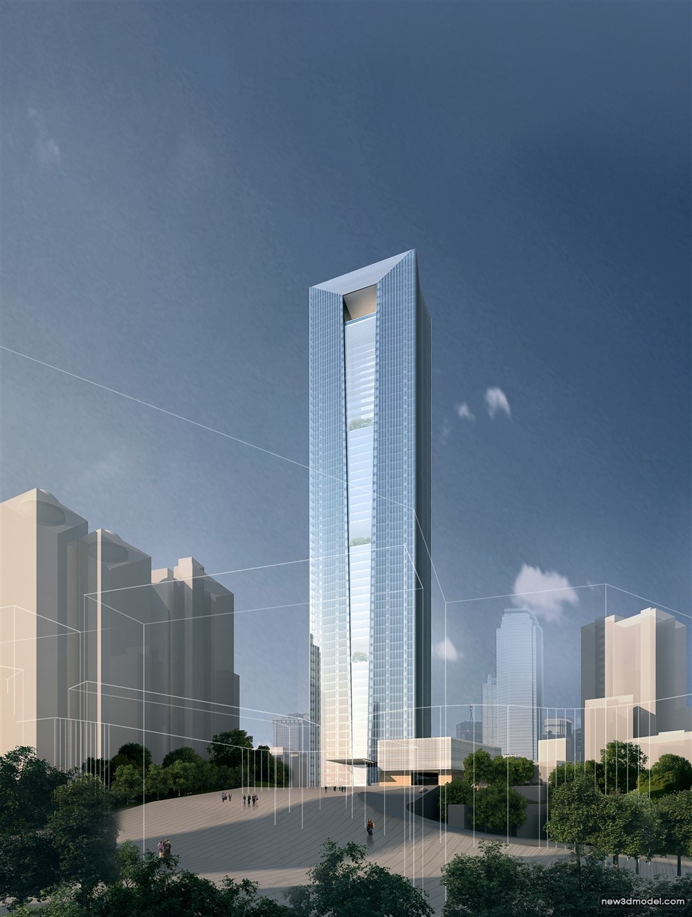 3D Models of Commercial Building – Exterior 3D Scenes – 630 – VRAY - thumbnail 3