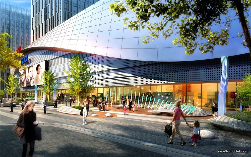 3D Models of Commercial Building – Exterior 3D Scenes – 890 – VRAY - thumbnail 4