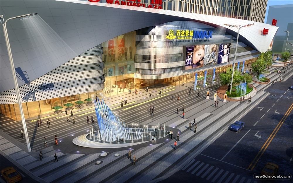 3D Models of Commercial Building – Exterior 3D Scenes – 890 – VRAY - thumbnail 3