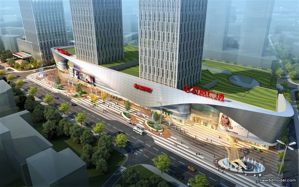 3D Models of Commercial Building – Exterior 3D Scenes – 890 – VRAY - thumbnail 2