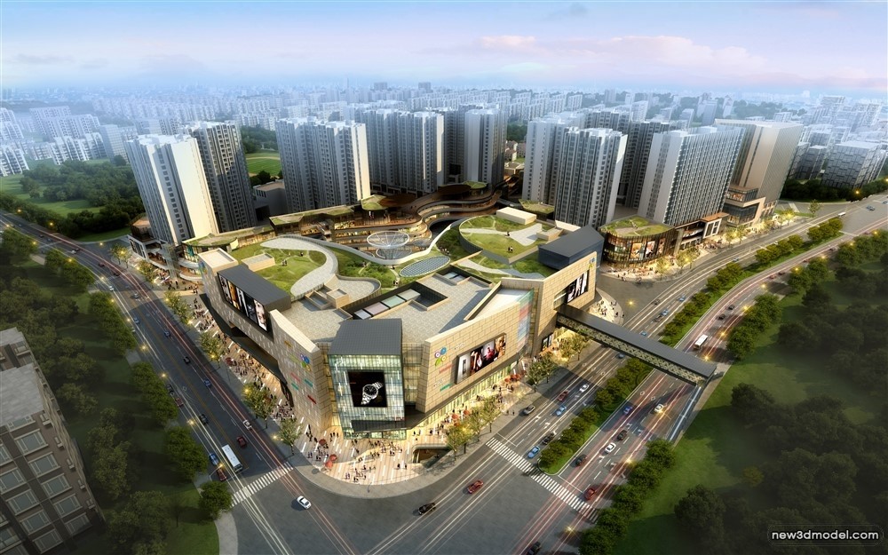 3D Models of Commercial Building – Exterior 3D Scenes – 893 – VRAY - thumbnail 2