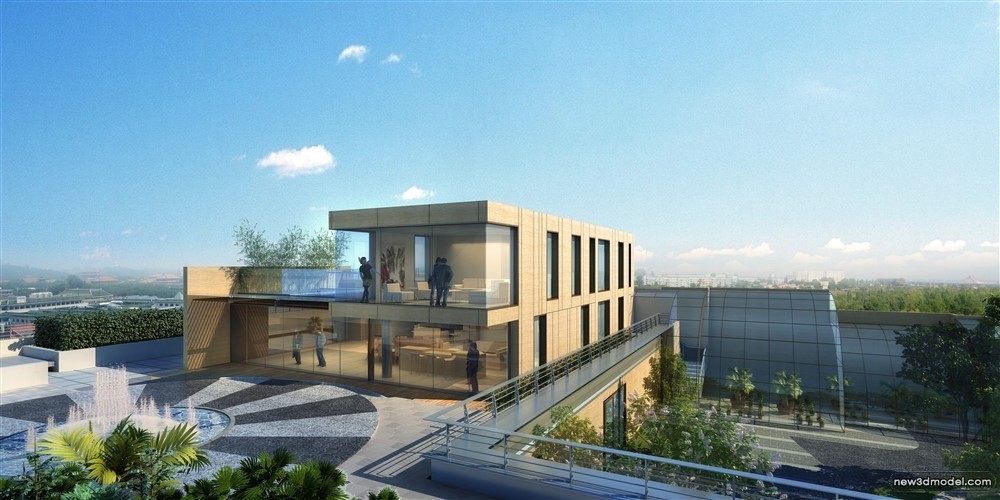3D Models of Commercial Building – Exterior 3D Scenes – 477 – VRAY - thumbnail 2