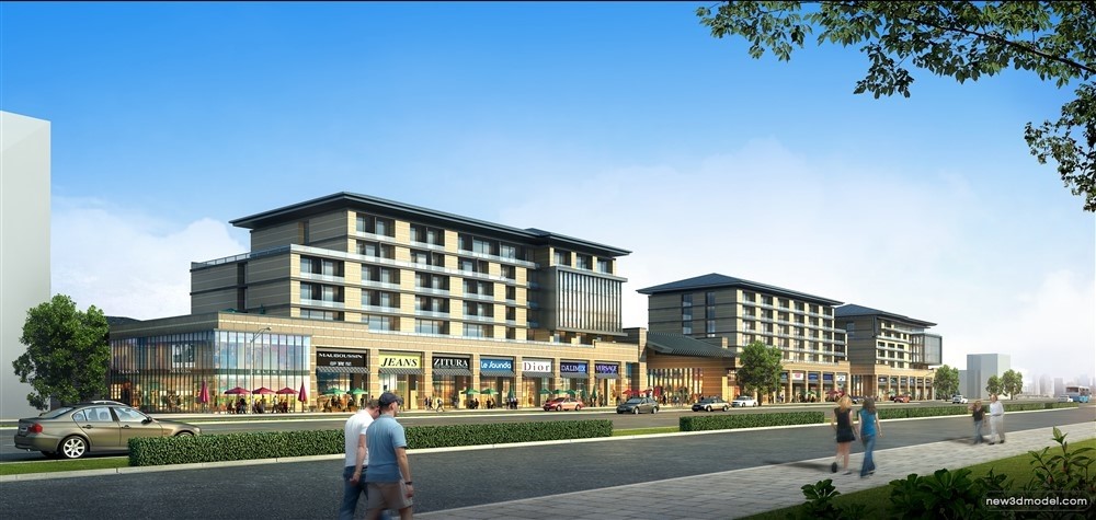 3D Models of Commercial Building – Exterior 3D Scenes – 478 – VRAY - thumbnail 2