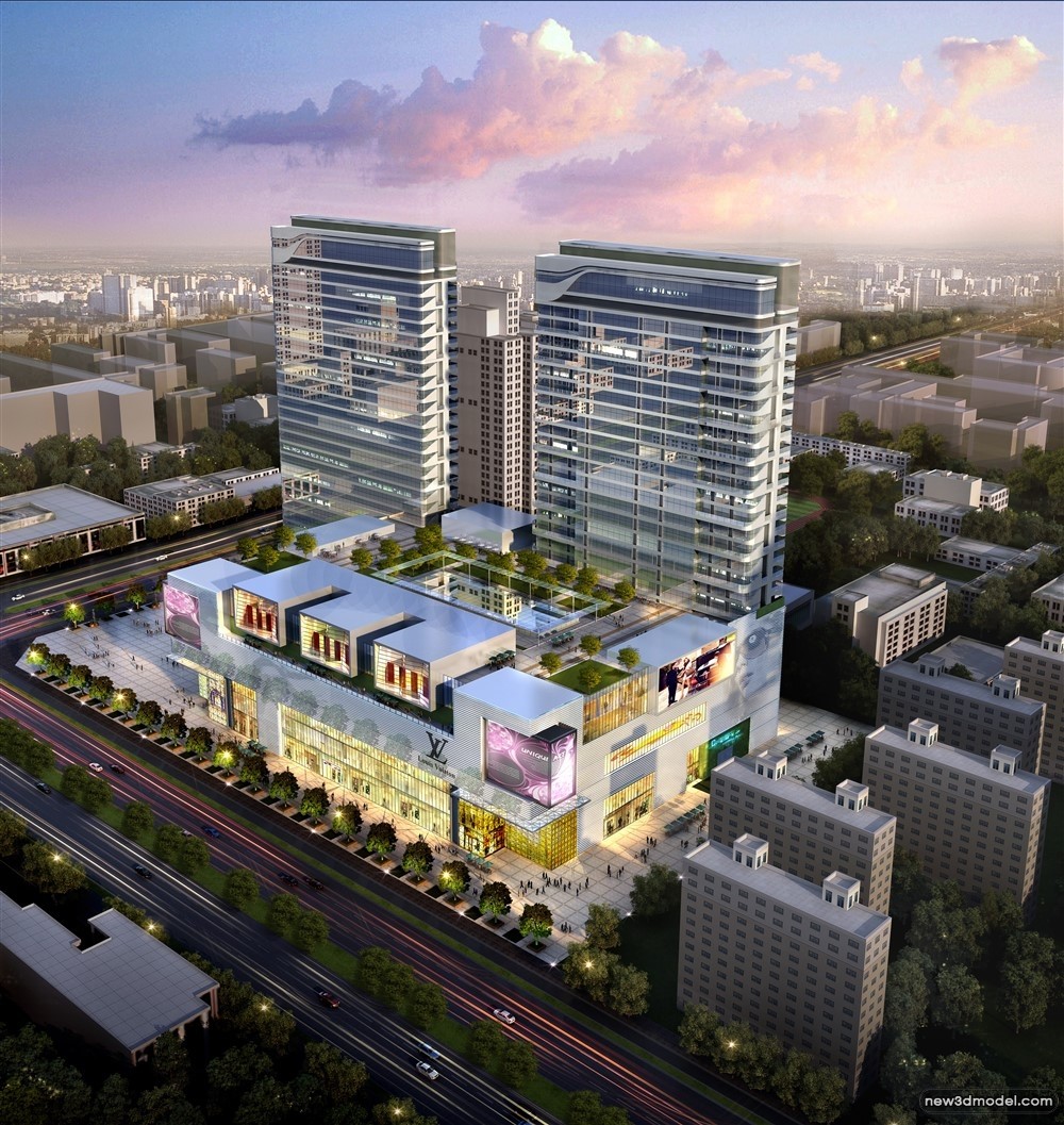 3D Models of Commercial Building – Exterior 3D Scenes – 895 – VRAY - thumbnail 2