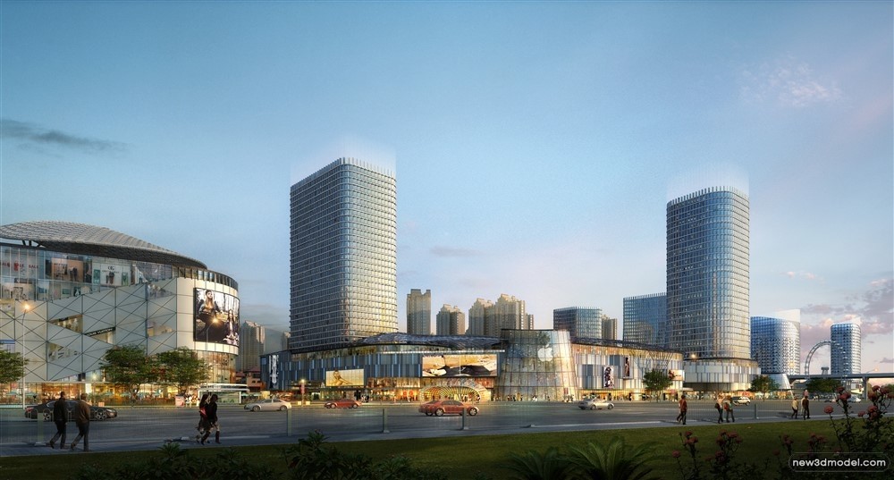 3D Models of Commercial Building – Exterior 3D Scenes – 475 – VRAY - thumbnail 2