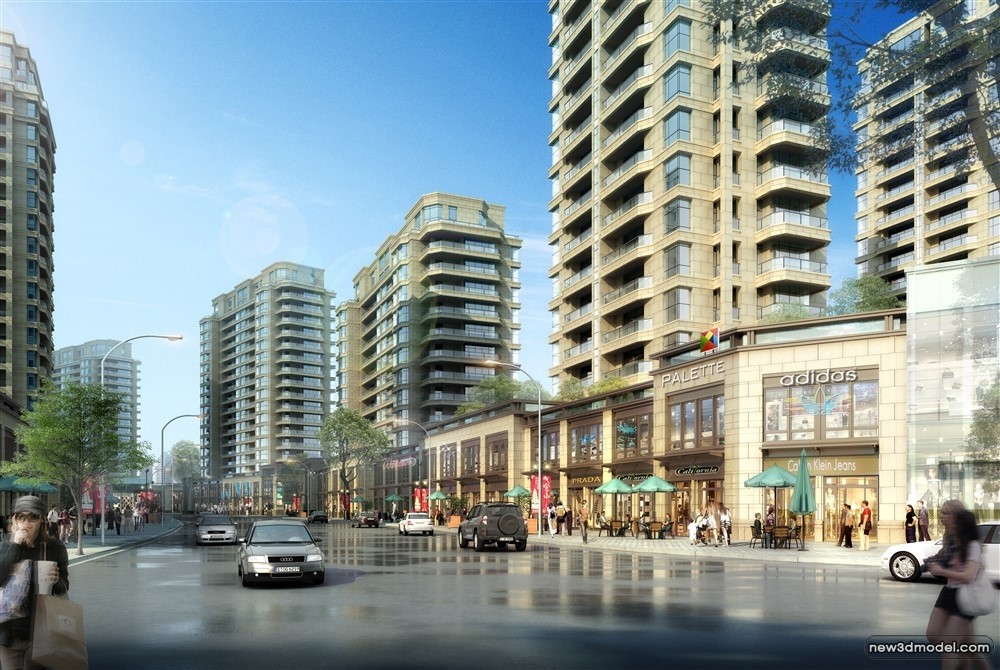 3D Models of Commercial Building – Exterior 3D Scenes – 897 – VRAY - thumbnail 4