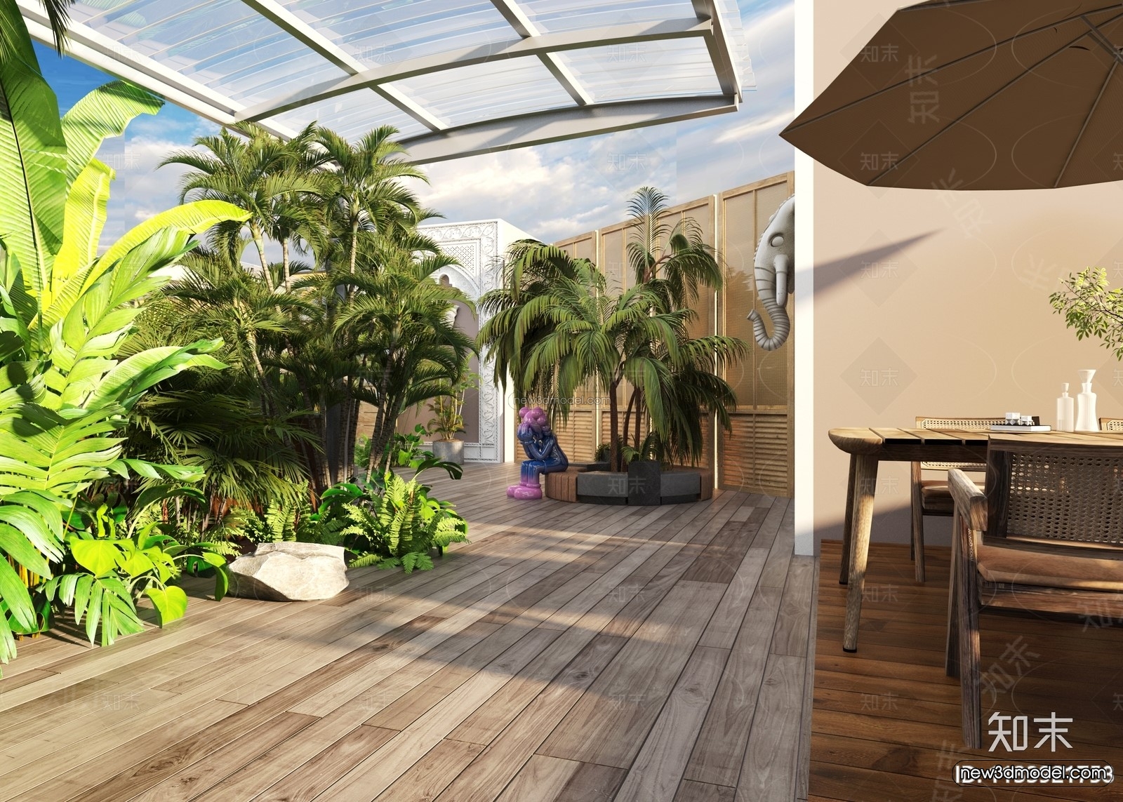 Southeast Asia Restaurant 3D Scenes – 3D Blocks – 024 – VRAY - thumbnail 4