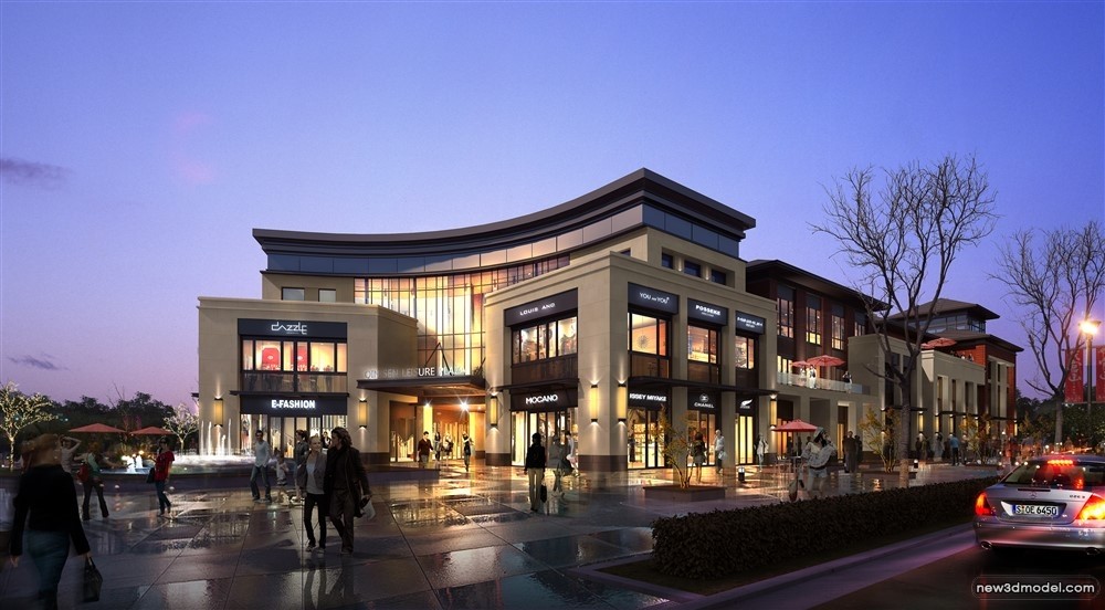 3D Models of Commercial Building – Exterior 3D Scenes – 898 – VRAY - thumbnail 3