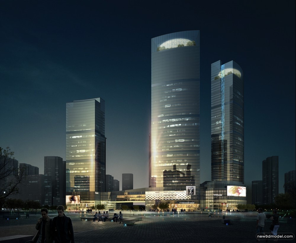 3D Models of Commercial Building – Exterior 3D Scenes – 900 – VRAY - thumbnail 3