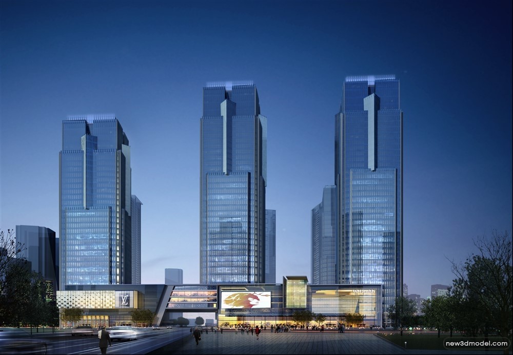 3D Models of Commercial Building – Exterior 3D Scenes – 900 – VRAY - thumbnail 2