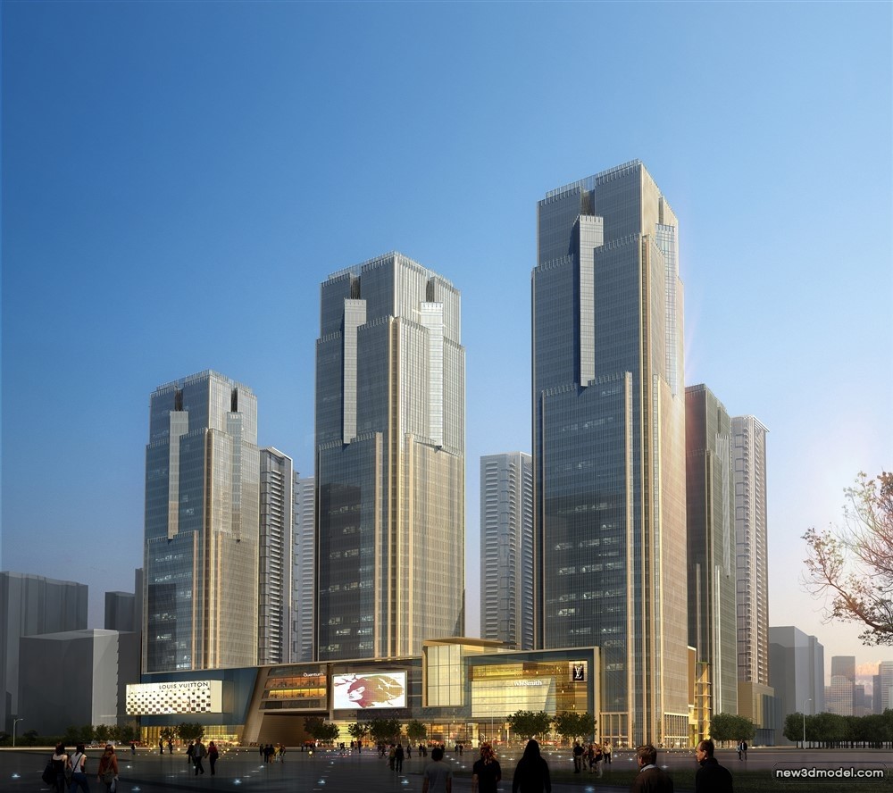 3D Models of Commercial Building – Exterior 3D Scenes – 900 – VRAY - thumbnail 5