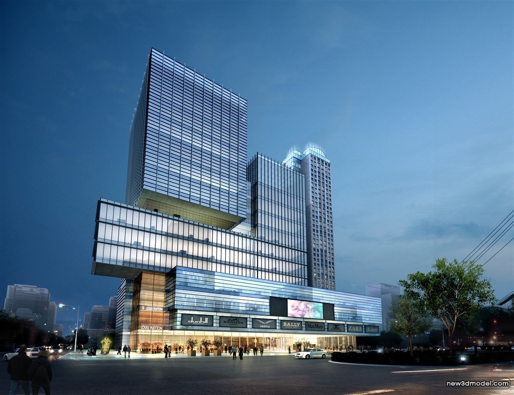 3D Models of Commercial Building – Exterior 3D Scenes – 901 – VRAY - thumbnail 3