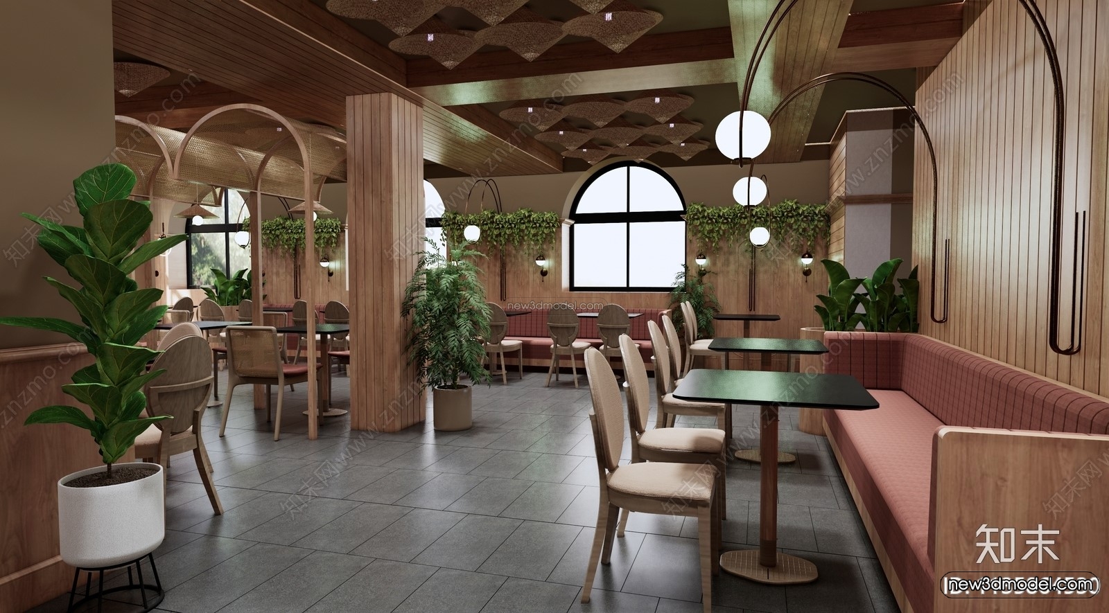 Southeast Asia Restaurant 3D Scenes – 3D Blocks – 031 – VRAY - thumbnail 2