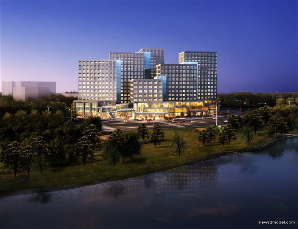 3D Models of Commercial Building – Exterior 3D Scenes – 903 – VRAY - thumbnail 3