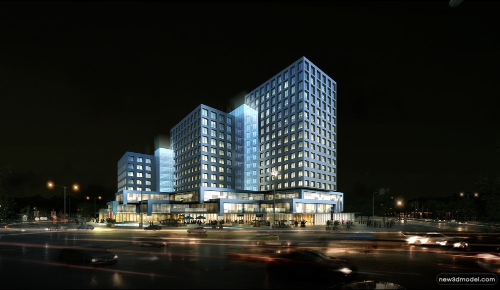 3D Models of Commercial Building – Exterior 3D Scenes – 903 – VRAY - thumbnail 2